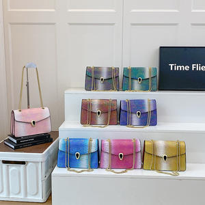 New Stylish Snake-Pattern Diamond-Studded Luxury <b>Vintage</b> Chain Square <b>Clutch</b> Premium Quality Women's Shoulder Crossbody <b>Bag</b> - Product Image 5