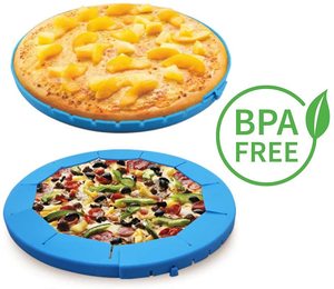 Moule et outil à pizza de cuisson de bouclier de croûte de tarte de silicone rond réglable avec l'emballage de sac d'OPP - Product Image 4