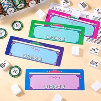 Buscador de Líneas de Mahjong Acrílico Plegable Personalizado, Moderno y de Lujo, Colorido, Herramienta de Aprendizaje para Principiantes, 4 Piezas, Bolsillo OPP