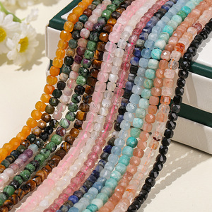 4มม. ส่งตรงจากโรงงานบล็อกคริสตัลอาเกตลูกปัดหลวมเครื่องประดับ DIY สร้อยคอกำไลกึ่งสำเร็จรูปโปร - Product Image 4