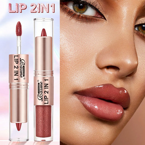 Crayon à lèvres double embout 2-en-1 personnalisé pour marque privée, waterproof, longue tenue, haute pigmentation, végétalien - Product Image 3