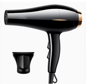 Sèche-cheveux ionique pliable à piles pour la maison, la salle de bain et l'hôtel, 3 vitesses réglables, séchage rapide, 1300W, noir dégradé - Product Image 1