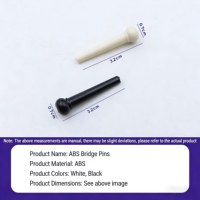 Peg Senar Gitar ABS Langsung dari Pabrik Grosir, Pin Jembatan Hitam Putih Universal untuk Gitar Akustik, Suku Cadang End Pin
