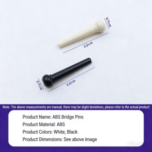 Wholesale Factory Direct ABS Guitar String Pegs, Black White Bridge Pins Universal Acoustic Guitar <b>End</b> Pin Parts - Product Image 4