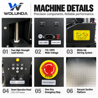 Printer DTG&DTF Flatbed Berkualitas Tinggi Wolunda 2 in 1 XP600 Sirkulasi Pendingin Air Mesin Kaos untuk Tekstil Pakaian