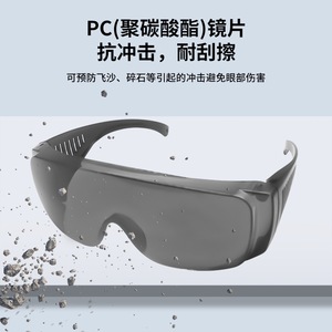 Lunettes de sécurité laser, monture noire, lentille de 2 mm, transmission de 10 %, pour la protection lors de la beauté, de l'épilation et du rajeunissement de la peau - Product Image 3