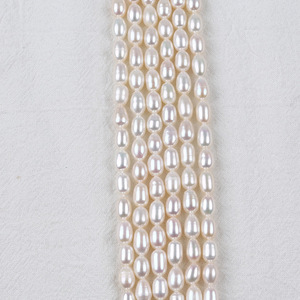 Zhuji Natural Freshwater Rice Pearl <b>Beads</b> 5-6mm Loose White Pink <b>Colored</b> <b>Beads</b> for DIY Jewelry Wholesale - Product Image 3