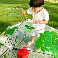Parapluie de sécurité pour enfants avec logo personnalisé, dessin animé, léger, petit, ouverture manuelle, parapluies de pluie pour enfants d'école, REACH
