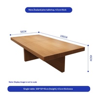 Table basse en bois massif durable de style Wabi-Sabi moderne, scandinave et japonais, pour salon, B&B, table à thé, meubles pour petit appartement