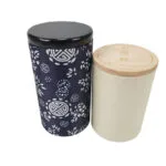 Boîte d'emballage alimentaire cylindrique en papier kraft noir rond en carton personnalisé avec couvercle en métal