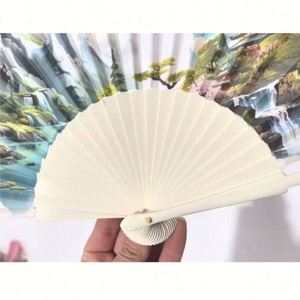 Abanico Plegable de Bambú Ligero con Impresión Personalizada, Abanico de Mano con Arte Folclórico del Año Nuevo Chino, Pintado a Mano para Bodas, Fiestas y Eventos - Product Image 4