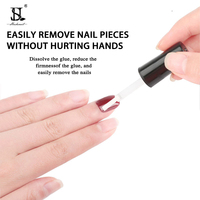 Dissolvant de colle à ongles HS 10ml, Dissolvant d'adhésif pour strass, SANS HEMA TPO MEHQ, Non toxique, Vegan, Flacon, Designer français, DIY