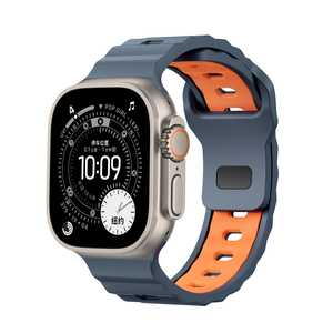 Correa de silicona de dos tonos de primera calidad para Apple Watch Ultra 2 1 de 49 mm, correa deportiva transpirable y resistente, correa de repuesto impermeable. - Product Image 1