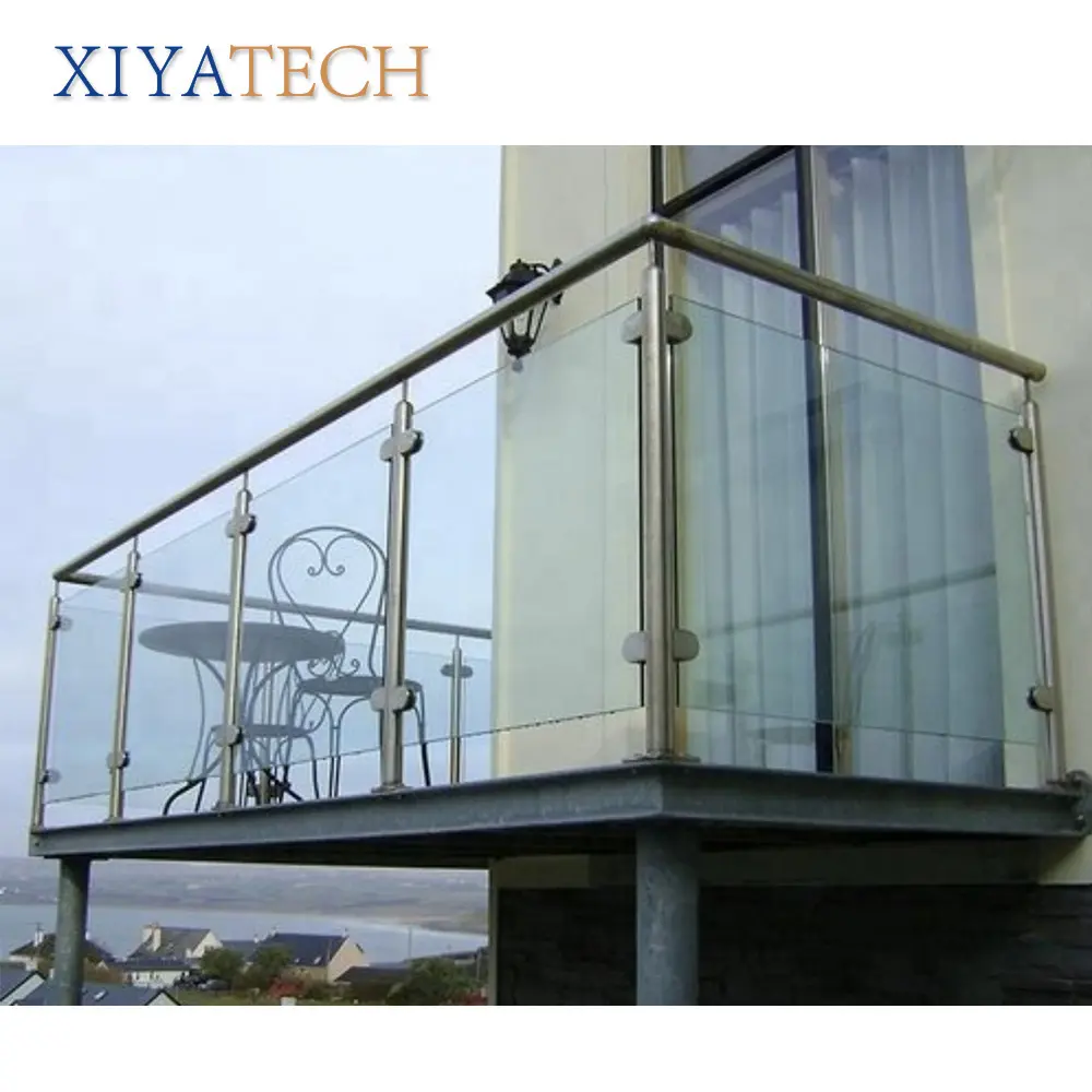 Xiyatech 316 Satijn Accessoires Rvs Glas Klem Trapleuning Glazen Houder Bril Voor Balustrades