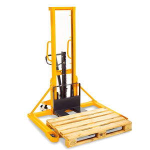 Apilador <span class=keywords><strong>manual</strong></span> de palés de 1 tonelada, elevador hidráulico de 2 toneladas para industrias de restaurantes - Product Image 3