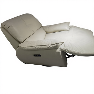 Sillón Reclinable Eléctrico Moderno de Gravedad Cero con un Solo Asiento, Giratorio, de Cuero, Color Blanco, con Puerto USB - Product Image 6