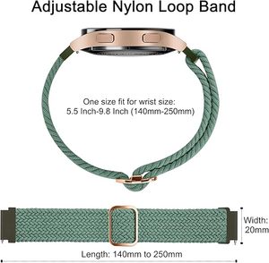 สายนาฬิกาแบบถักปรับได้ ไนลอนยืดหยุ่น ปลดเร็ว ขนาด 18 มม. 19 มม. 20 มม. 22 มม. 24 มม. - Product Image 4