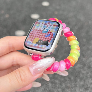 Correas de Reloj Innovadoras, Flexibles, Multicolores, Ligeras, de Plástico, para <span class=keywords><strong>Apple</strong></span> <span class=keywords><strong>Watch</strong></span> Serie 11 de 46 mm, Ideales para Festivales - Product Image 1