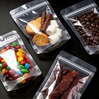 Sacs d'emballage alimentaire transparents verticaux, sacs d'emballage alimentaire en plastique, pochettes d'emballage refermables