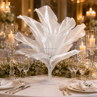 Support floral sculptural en tissu Uvenue, centre de table floral blanc, support floral artificiel pour réception de mariage, scène d'événement