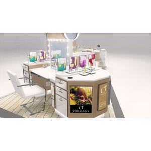 Quiosco cosmético interior de gama alta Nuevo escaparate de exhibición cosmético de muebles de maquillaje personalizado a la venta - Product Image 1
