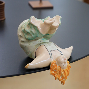 Statue en porcelaine blanche faite à la main de style européen <span class=keywords><strong>Bossi</strong></span> Creative, décoration de salon, décoration de bureau, couloir, cadeau de nouvelle maison pour les filles - Product Image 1