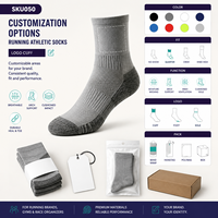 Chaussettes de course athlétiques avec logo ODM pour les collections de merchandising de courses, avec programmes d'achat en gros