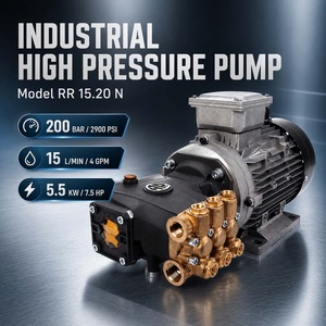 Pompa ad Alta Pressione Triplex a Pistoni 200Bar 2900PSI Changchen RR 15.20 N 15LPM 4GPM, Pompa Elettrica <span class=keywords><strong>per</strong></span> <span class=keywords><strong>Idropulitrice</strong></span> 7.5HP - Product Image 2