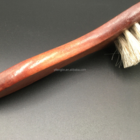 Brosse à chaussures en bois avec manche en bois, 21 pièces, outils de nettoyage de poils de cheval, nouvelle marque professionnelle, petite brosse de polissage du cuir de haute qualité