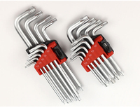 Jeu de clés Torx 9 pièces T10-T50 en acier CR-V, clé hexagonale en forme de L à bras long, clé Torx de sécurité anti-effraction