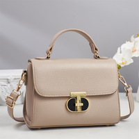 2025 nouvelle couleur unie litchi motif femmes sac à main mode polyvalent unique épaule sac à bandoulière serrure petit sac carré