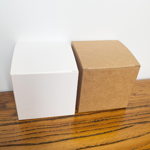 Dễ Dàng Gấp Giá Rẻ Giá Tùy Chỉnh Nến Gói Có Thể Tái Chế Giấy Thẻ Hộp Hình Vuông Màu Trắng Thẻ Hộp - Product Image 3