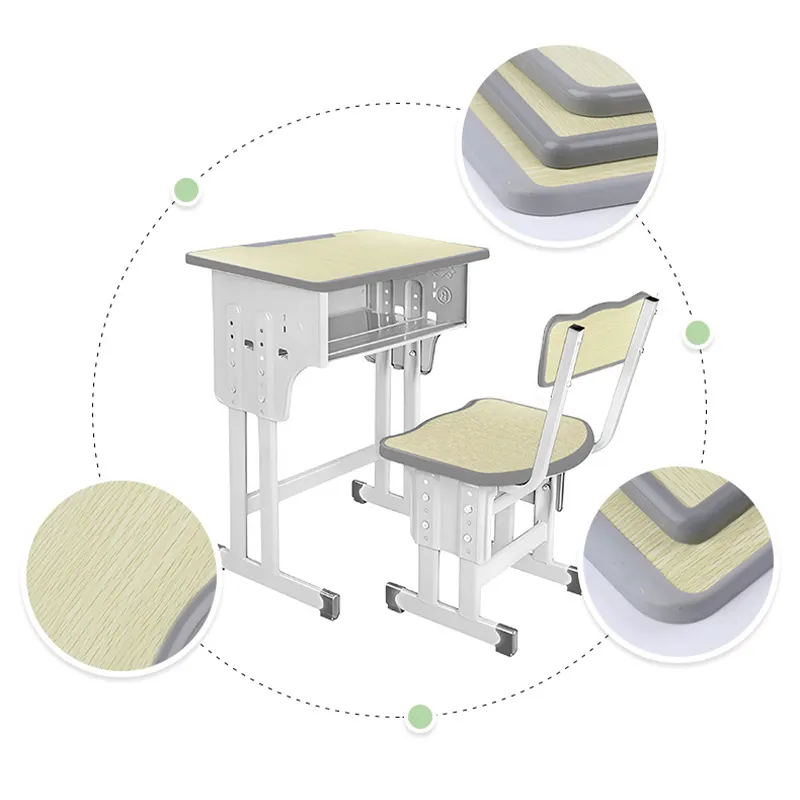 学生用デスクと椅子セット耐久性のある学校用家具