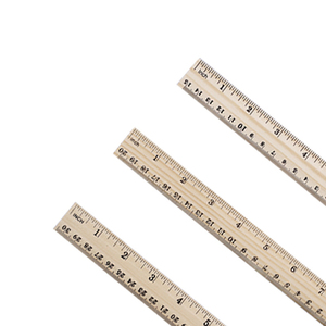 Règle en bois 15cm à 30cm Aide pédagogique Règle sur mesure Règle en bois à double échelle - Product Image 1