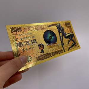 Billete de Banco Japonés de <span class=keywords><strong>Anime</strong></span> con Estampado de <span class=keywords><strong>Cobra</strong></span>, 10000 Yenes, Chapado en Oro Plástico - Product Image 2