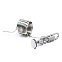 Válvula de Espuma Sanitaria de Acero Inoxidable SS304 con Diez Anillos, Tipo Pigtail Coil, Tamaño 1.5'', 10 Voltas, Superficie Brillante, 1 Año de Garantía