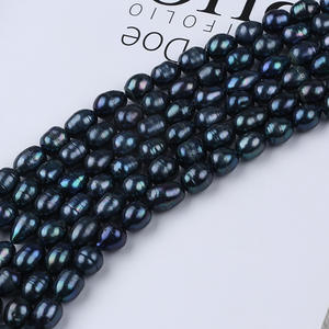 Perles d'eau douce naturelles de 9-10 mm, forme de mètre, Zhuji, matériaux de bijouterie DIY, accessoires, vente en gros - Product Image 1