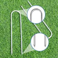 Heavy Duty Spike Peg Métal Vent Spinner Jardin Volleyball Net Camping Plage Vis Pile Fondation Sol Vis Tente Piquets