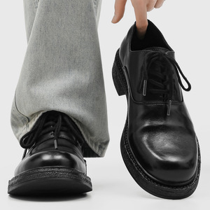 Nouvelle Arrivée 2026 – Chaussures Habillées Décontractées Noires pour Hommes avec Semelles Rehaussantes – Style Derby Vintage Britannique - Product Image 6