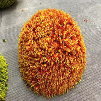 Boule de buis artificielle suspendue en plastique de taille mixte pour la décoration de jardin de Thanksgiving