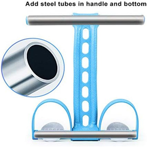 Bandes de résistance à pédale <span class=keywords><strong>avec</strong></span> poignées, bandes d'exercice fitness pour l'entraînement des bras, des abdominaux et des jambes, bandes d'étirement multifonctionnelles, corde de tension - Product Image 2