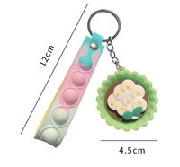 Porte-clés 3D double face créatif en forme de mini-sushi, accessoires adorables pour sac, porte-clés 3D personnalisé, cadeaux d'anniversaire