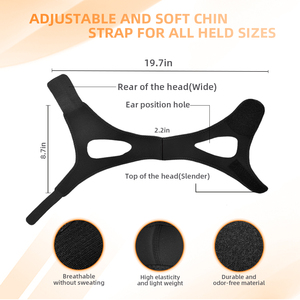 Perjalanan Neoprene dapat dicuci malam nyaman berhenti mendengkur produk perangkat tali dagu untuk mendengkur - Product Image 4