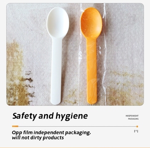 Cucharas de helado Cuchara de plástico 6,2G Helado de colores resistentes Cuchara de plástico PP personalizada Postre de grado alimenticio Cuchara Yougrt - Product Image 4