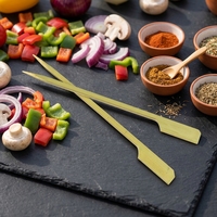 Piques à cocktail jetables en bambou naturel pour fruits, brochettes, barbecue, cuisine, grillades, camping en plein air, collations et plus encore – Plusieurs tailles