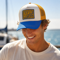 Casquette de baseball vintage à motif dessin animé, color block, en maille, respirante et imperméable, style trucker, pour la plage, les activités de plein air et les voyages, décontractée, faible MOQ