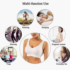 Brassière sans couture pour femmes, soutien-gorge de <span class=keywords><strong>sport</strong></span> pour femmes, soutien-gorge de Yoga à coussin amovible, gilet de grande taille - Product Image 5