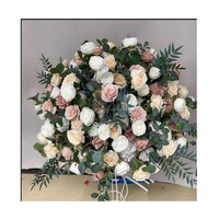 Arrangement supérieur de baril fleurs d'allée blanc Boho pièce maîtresse mariage chérie Arrangements de table