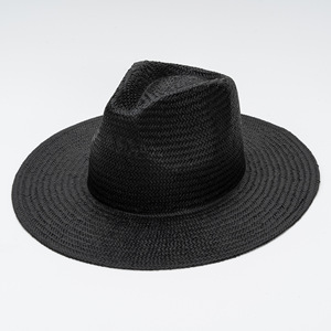 Sombrero de Paja de Ala Plana Informal para Exteriores, Color Liso, con Parte Superior Transpirable y Hueca, Unisex, para Playa, Vacaciones, Protección Solar - Product Image 6