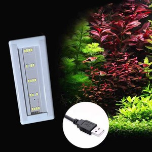 Fish Tank LED staffa ultrasottile interfaccia USB a quattro file di luci a staffa blu e bianche - Product Image 3